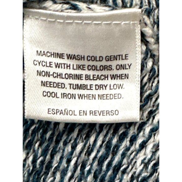 CCC Heathered Blue White Cap Sleeve Knit Dress Marine Layer Bodycon Pockets Med - Picture 6 of 8